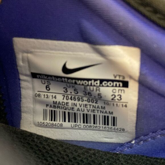 Nike Free 5.0  Black and Purple Green Athletic Shoes Women’s Size 6 US - Picture 11 of 11